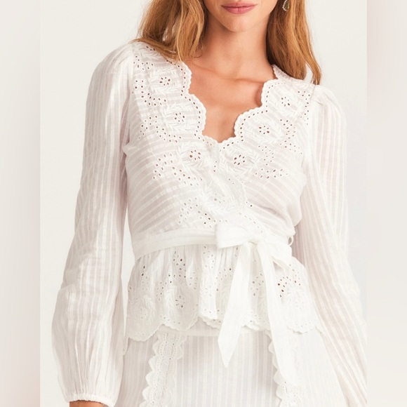 Brand new**LoveShackFancy**Pola Wrap top - Picture 1 of 8